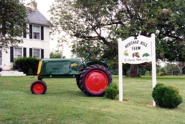 Oliver 60 in the front yard at the farm